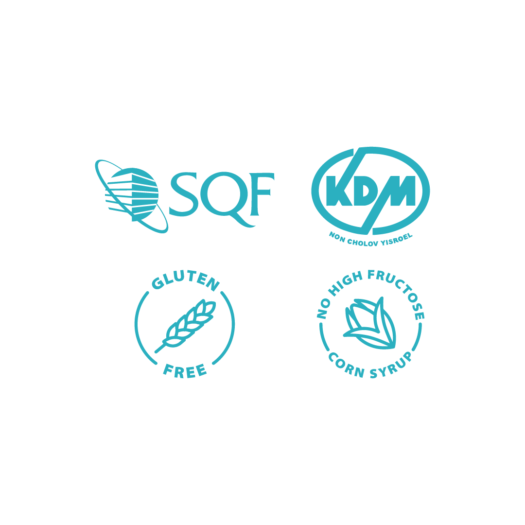 SQF - KDM - Gluten Free - No high fructose corn syrup