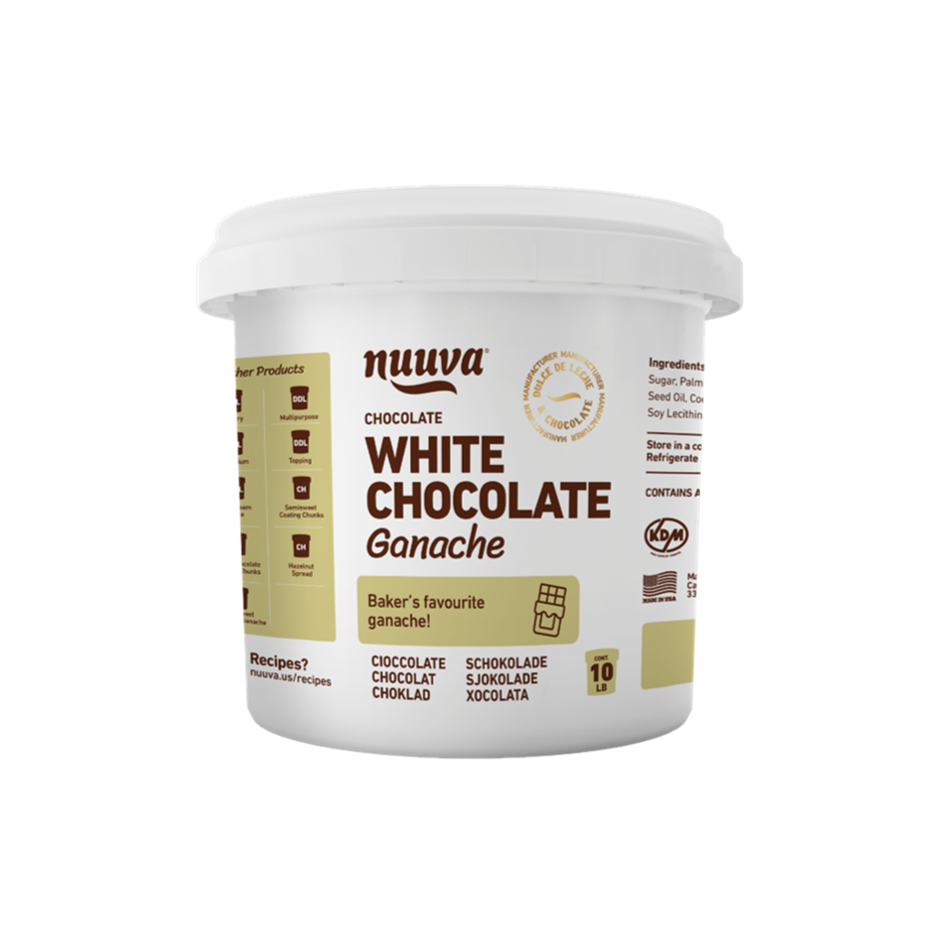 A container of Nuuva white ganache