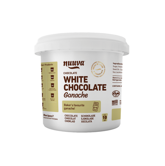A container of Nuuva white ganache