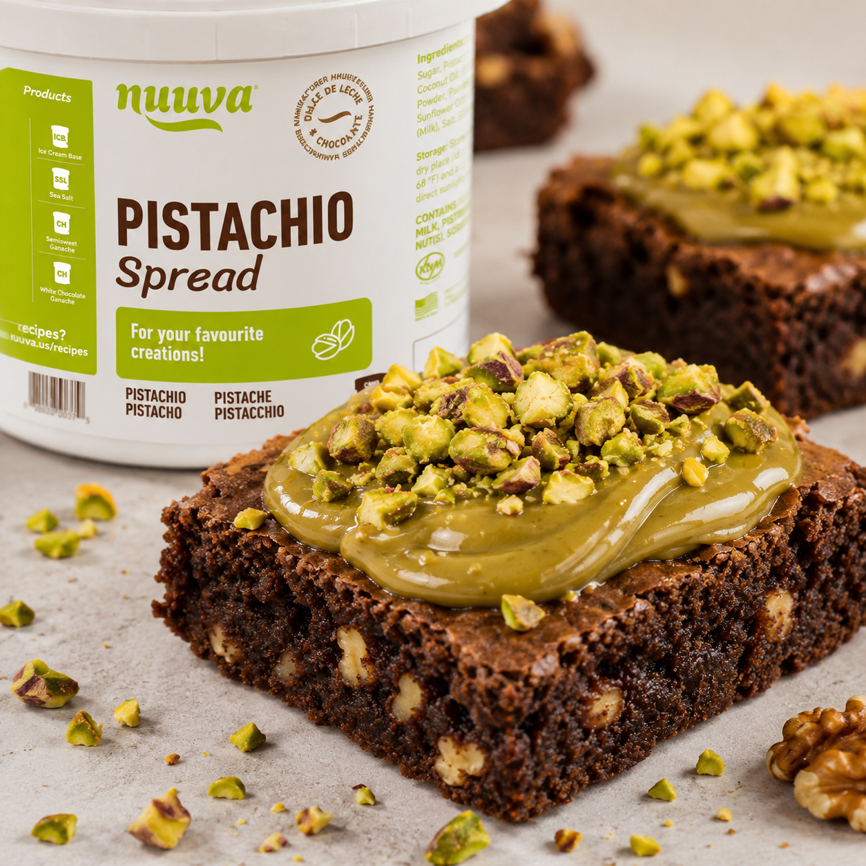 🍫🌰 Pistachio Cream Brownies