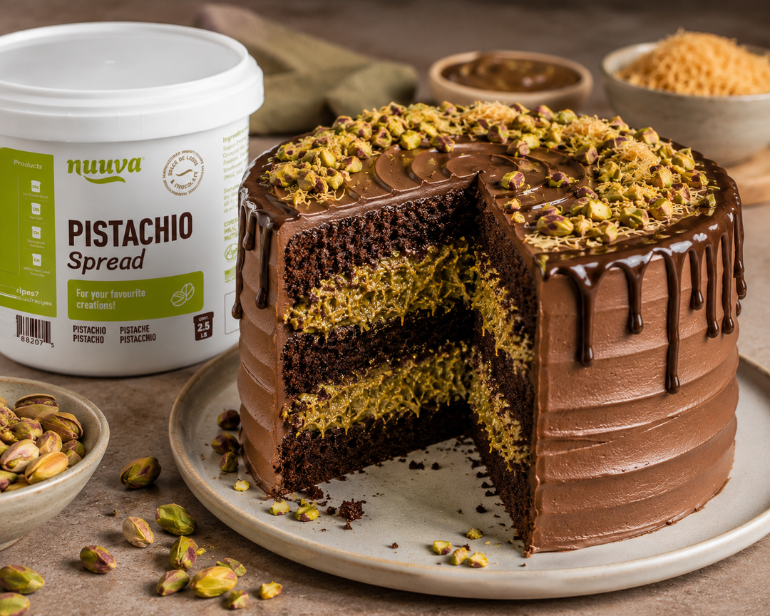 🍫💚 Dubai Chocolate Layer Cake
