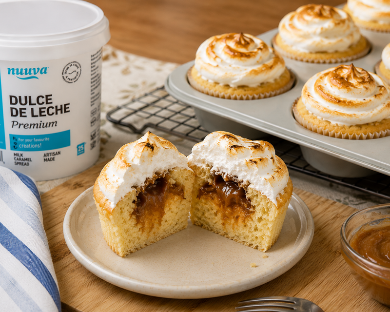 Toasted Marshmallow Dulce de Leche Cupcakes